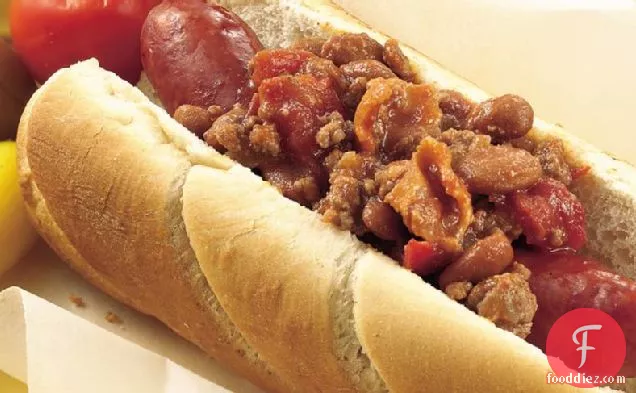 Slow-Cooker Roasted Tomato Coney Dog Topping
