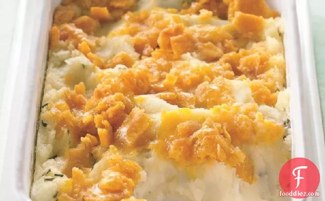 Cheesy-Topped Mashed Potato Casserole