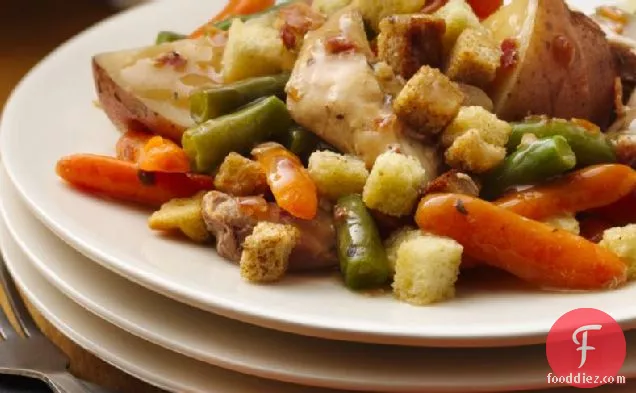 Slow-Cooker Chicken and Stuffing Pot Pie