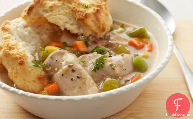 Slow-Cooker Upside-Down Chicken Pot Pie