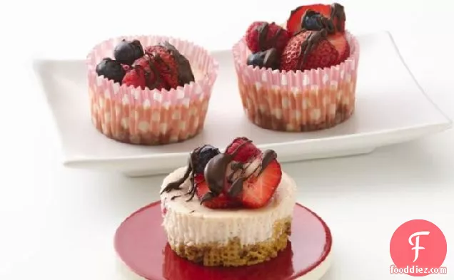 Gluten-Free Triple Berry Mini Cheesecakes