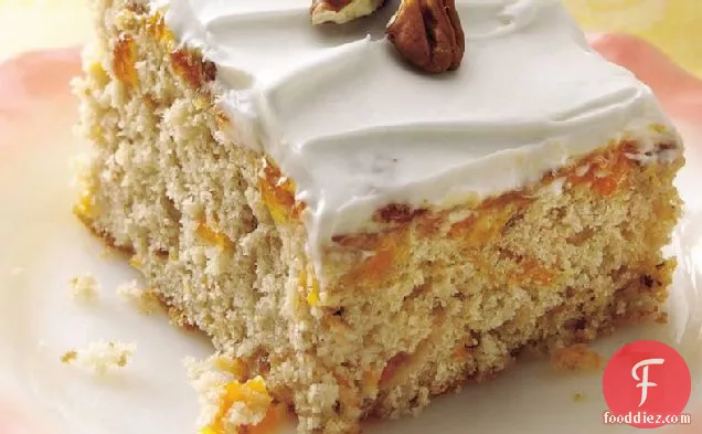 Butter Pecan Cake with Apricots