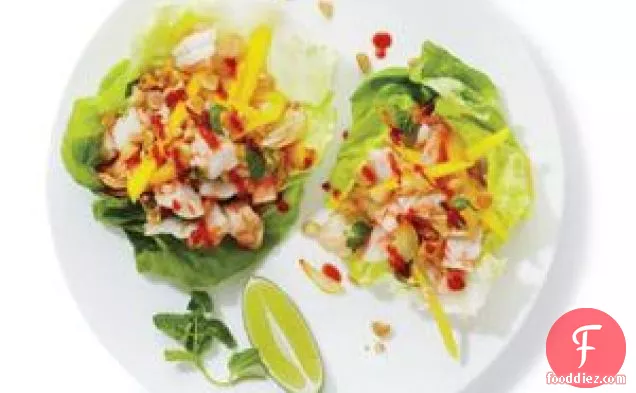 Shrimp And Mango Lettuce Wraps
