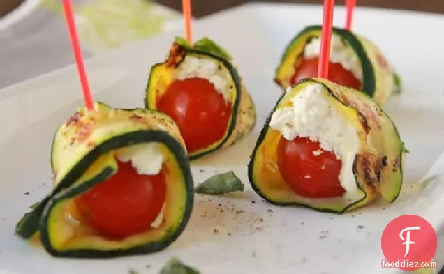 Grilled Zucchini Ribbon Roll-Ups