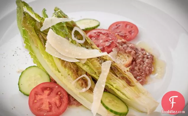 Seriously Meatless: Grilled Romaine Hearts With Rustic Olive Dr