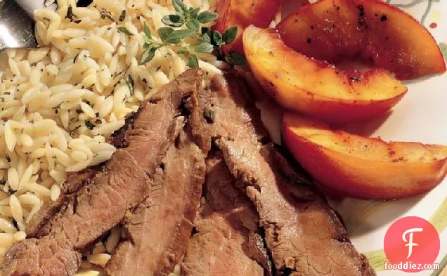 Grilled Flank Steak with Nectarines