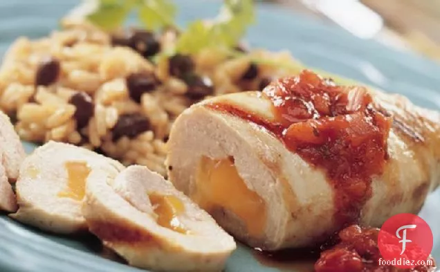 Grilled Cheddar-Stuffed Chicken Breasts