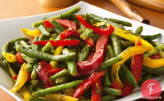 Green Beans with Colored Peppers (Crowd Size)