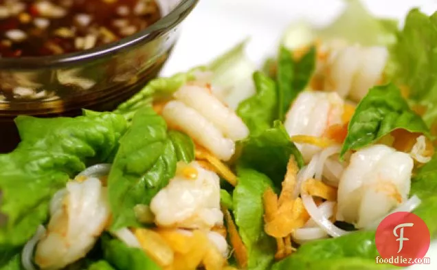 Spicy Vietnamese Shrimp Lettuce Rolls