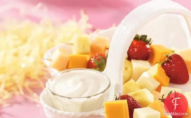 Multi Fruit and Cheese Kabobs with Creamy Dip