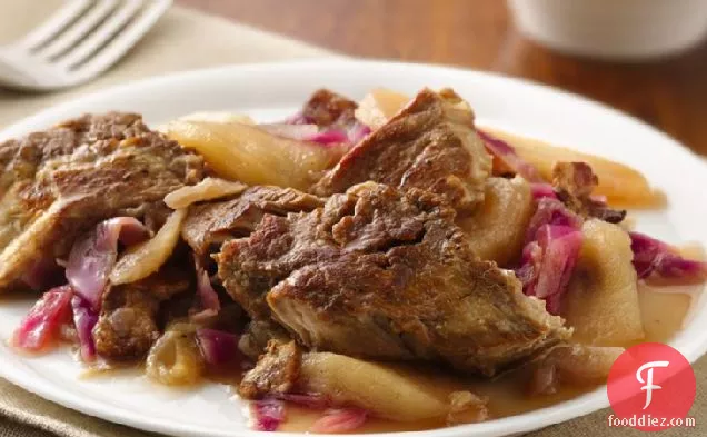 Slow-Cooker German Red Cabbage and Pork Ribs
