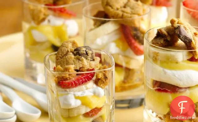 Peanut Butter and Chocolate Chunk Trifle Shots