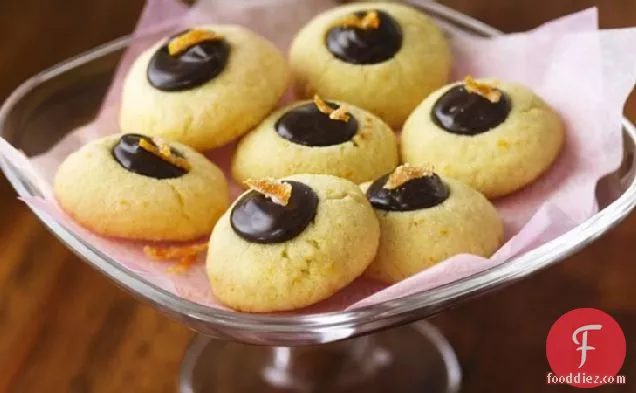 Truffle-Filled Orange Thumbprint Cookies
