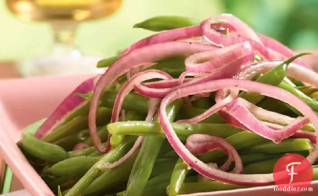 Green Beans with Pickled Onions
