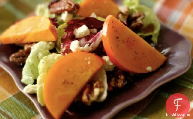 Bibb Lettuce Salad With Persimmons And Sahale Pecans