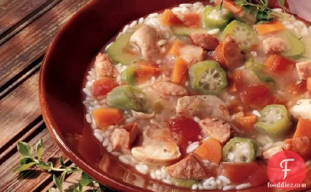 Slow-Cooker Chicken 'n Rice Gumbo Soup