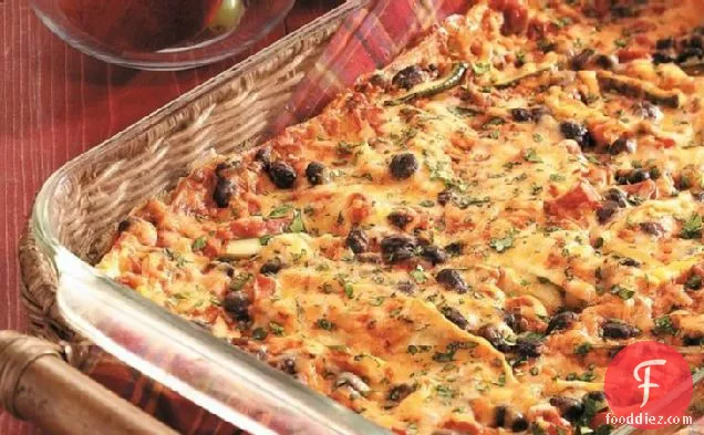 Cheesy Tortilla Lasagna