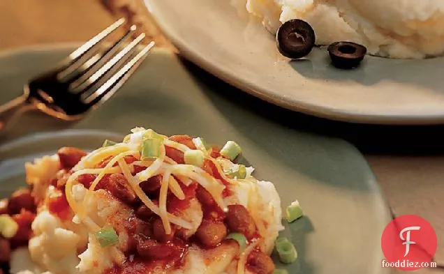 Mashed Potatoes with Mexican Chili-Cheese Topper