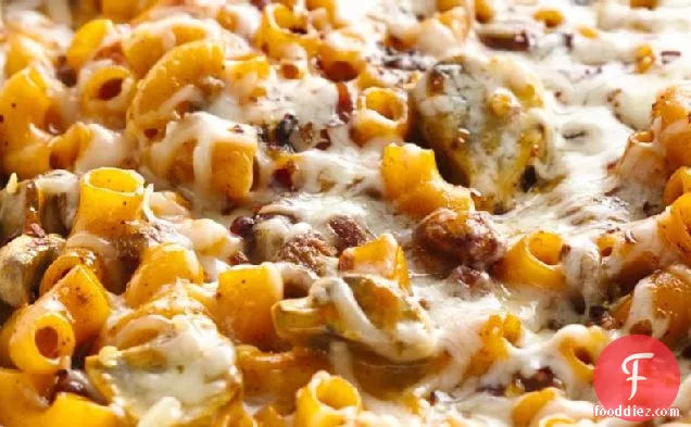 Jamie's Chili Cheese Spaghetti Bake