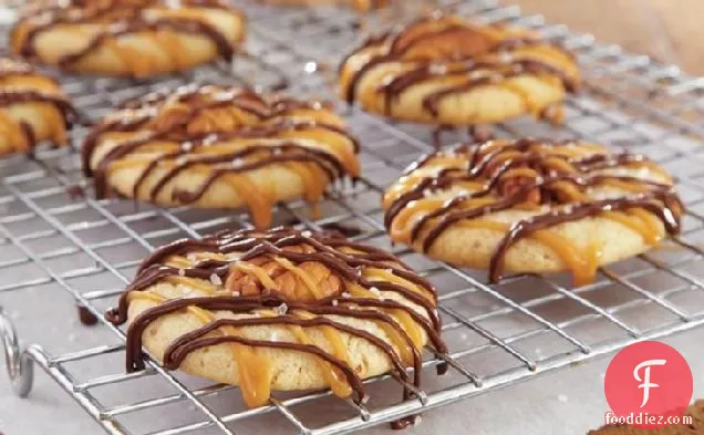 Caramel-Chocolate Pecan Cookies
