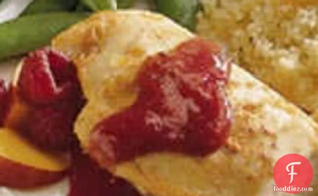 Grilled Raspberry-Peach Chicken