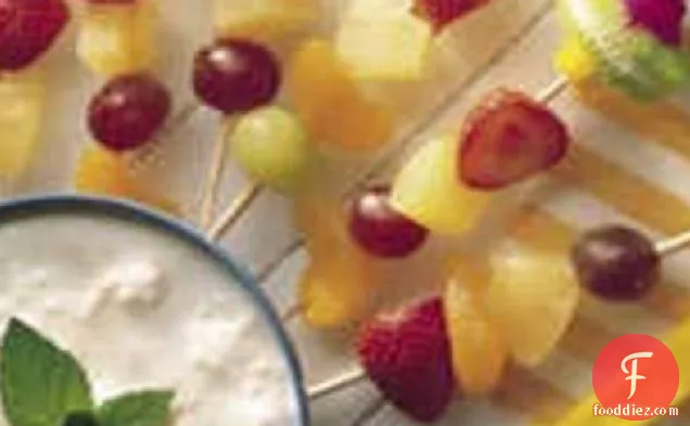 Fruit Kabobs with Pineapple Dip