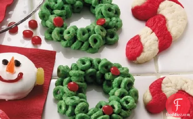 Cereal Holly Wreaths