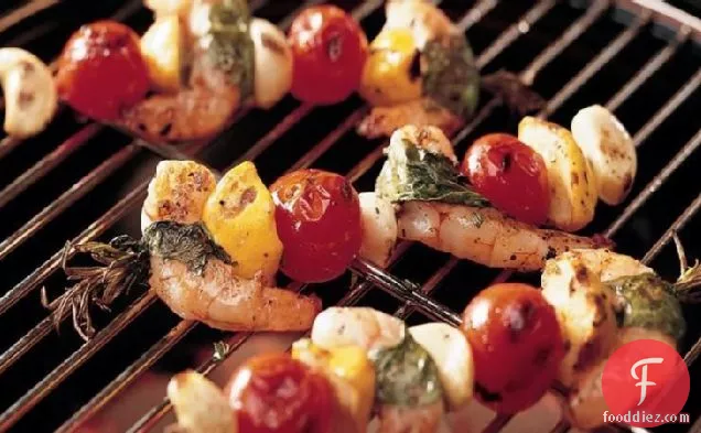 Grilled Shrimp Kabobs with Fresh Herbs