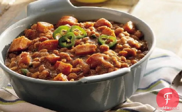 Smoked Sausage Baked Beans (Crowd Size)