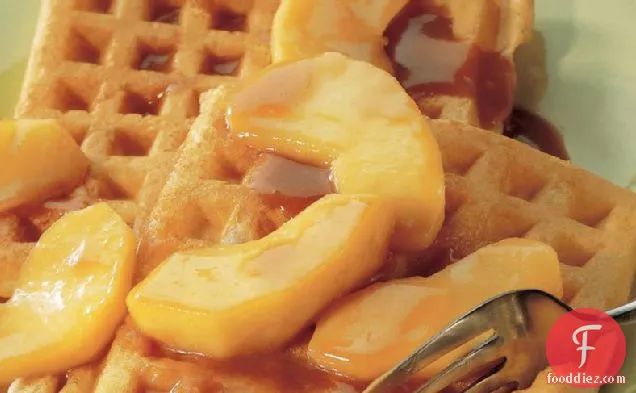 Caramel Apple-Topped Waffles