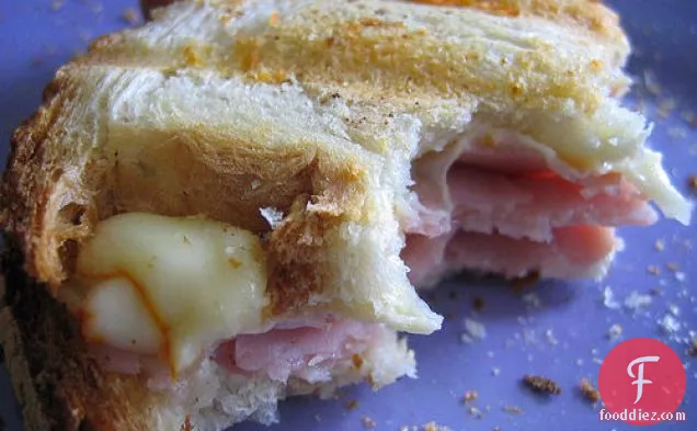 Ham, Chicken, And Cheddar Panini With Apricot Mustard