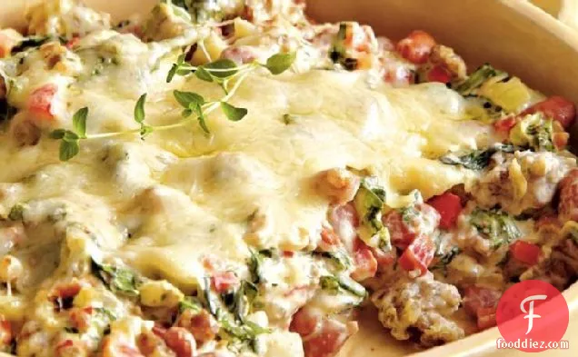 Sausage, Bean and Spinach Dip