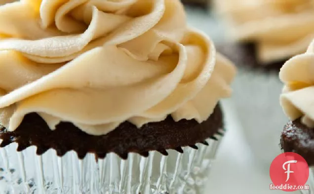 Chocolate Stout Cupcakes with Irish Cream Buttercream