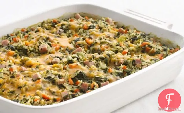 Healthified Spinach and Rice Casserole