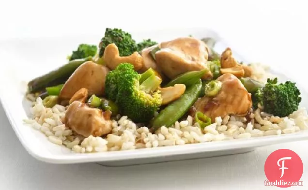 Healthified Cashew Chicken and Broccoli