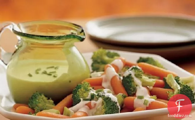 Broccoli and Carrots with Creamy Parmesan Sauce