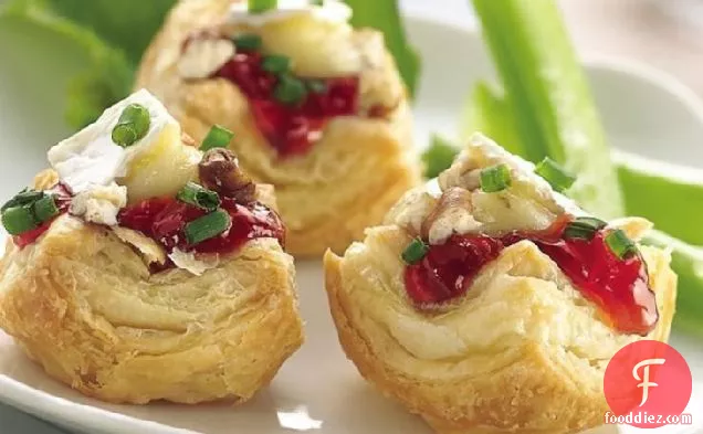 Brie and Cherry Pastry Cups