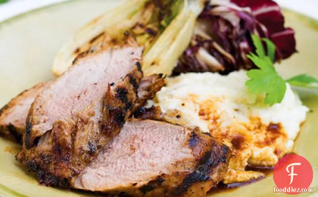 ग्रील्ड शहद-सरसों पोर्क टेंडरलॉइन