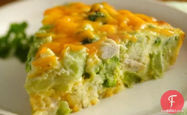 Gluten-Free Impossibly Easy Chicken 'n Broccoli Pie