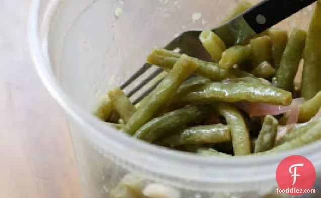 String Beans With Mustard Dressing And Cured Shallots