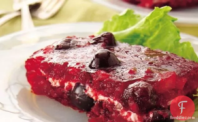 Cherry-Cream Cheese Layered Gelatin Salad