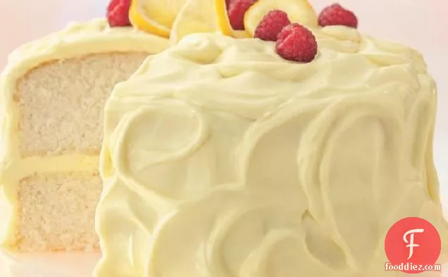 Lemon Cake with Whipping Cream Mousse