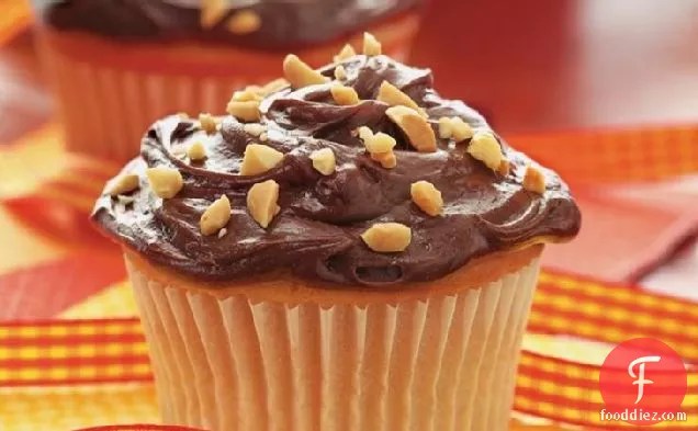 Gluten-Free Peanut Butter Cupcakes with Chocolate Frosting