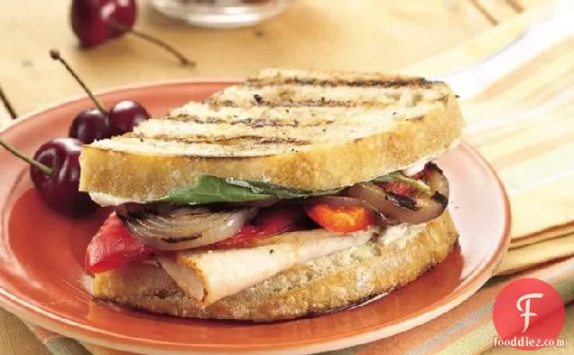 Grilled Veggie-Turkey Sandwiches