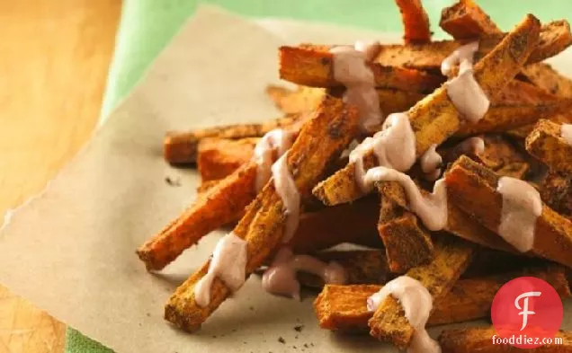 Cajun Sweet Potato Fries with Yogurt Dipping Sauce