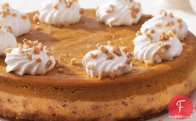 Toffee-Pumpkin Cheesecake