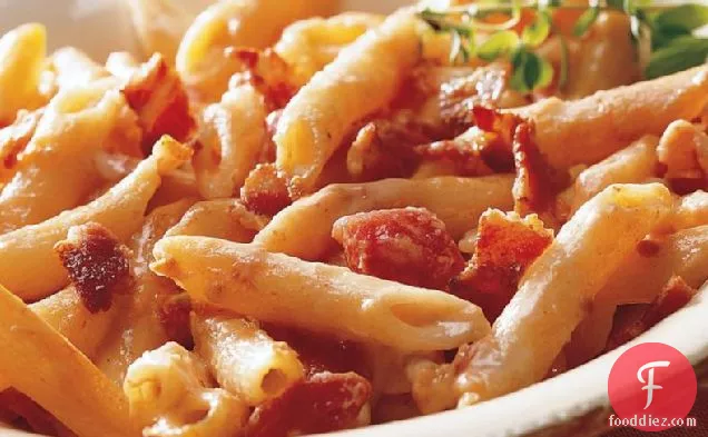 Penne with Tomato and Smoked Cheese