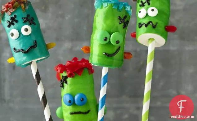 Frankenstein Fruit Roll-Ups™ on a Stick