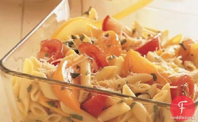 Penne Pasta and Fresh Tomatoes