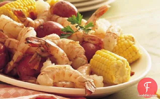 Shrimp, Sweet Corn and New Potato Boil